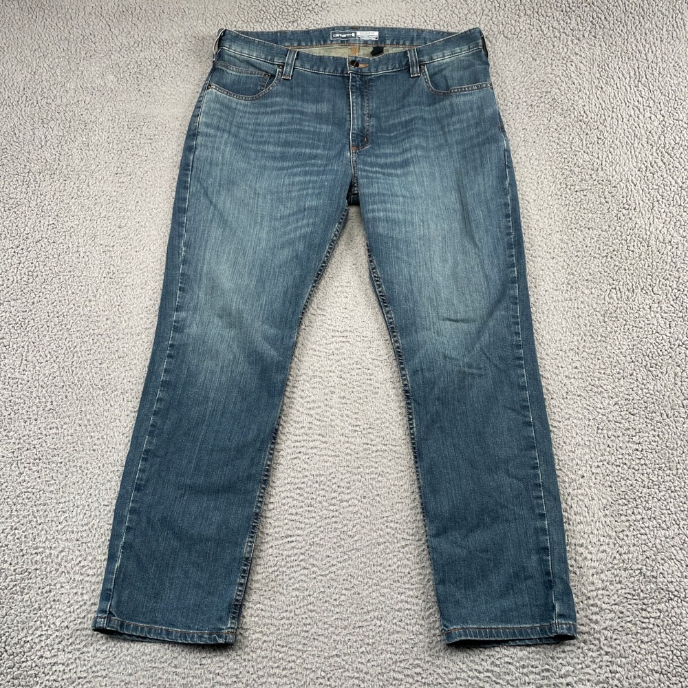 Carhartt Jeans Mens 38x30 Blue Rugged Flex Relaxed Fit Tapered 104960 Mexico